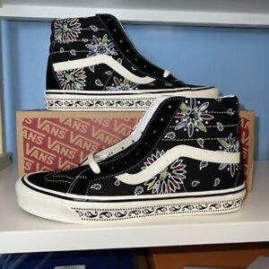 Brand New Men's Size 11 Vans Sk8-Hi 38 Dx Anaheim Factory Black Paisley …